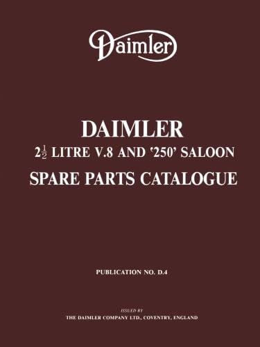 9781855200098: Daimler 2 1/2 Litre V.8 and 250 Saloon Spare Parts Catalogue