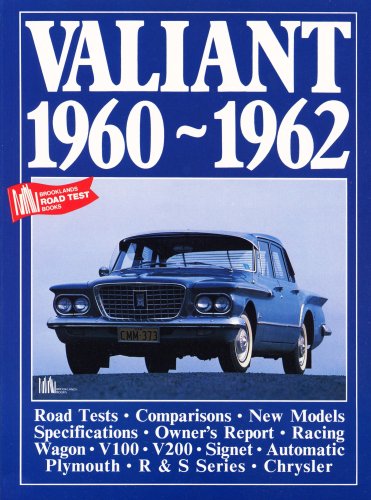 Imagen de archivo de Brooklands Road Test Book: Chrysler Valiant 1960-1962 a la venta por Alplaus Books