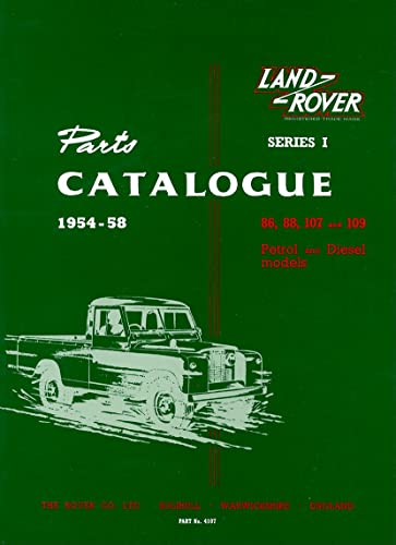 9781855201071: LAND ROVER SERIES 1 1954-1958 PARTS CATALOGUE