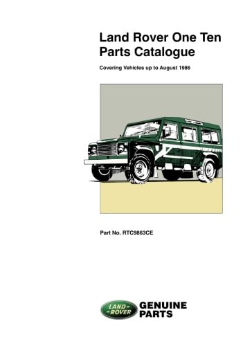 9781855202887: Land Rover One Ten Parts Catalogue (Land Rover Parts Catalogue S.)