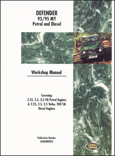 9781855205123: Land Rover Defender 1993-95 Workshop Manual: My Petrol And Diesel Workshop Manual