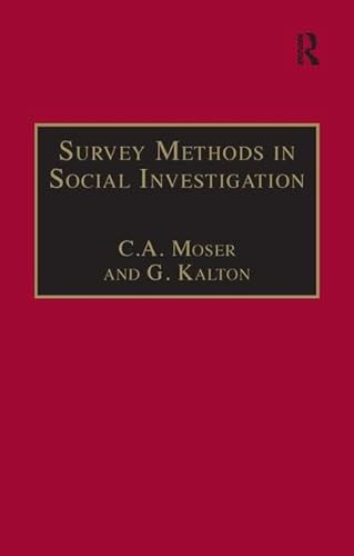 Imagen de archivo de Survey Methods in Social Investigation a la venta por WorldofBooks