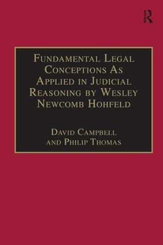 Beispielbild fr Fundamental Legal Conceptions As Applied in Judicial Reasoning zum Verkauf von Revaluation Books