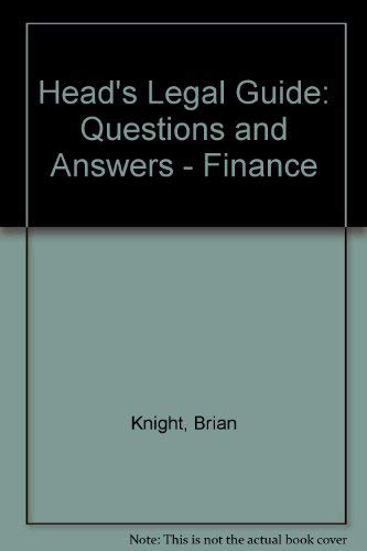 Head's Legal Guide Question and Answer Book (9781855242463) by Brian Knight