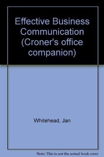 Effective Business Communication (9781855243507) by Jan Whitehead