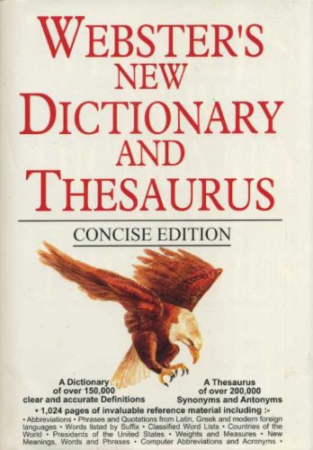 Imagen de archivo de Webster's New Dictionary and Thesaurus a la venta por Better World Books