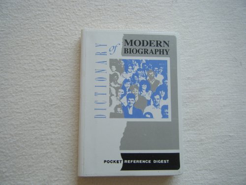 9781855340749: Dictionary of Modern Biography (Pocket Reference Digest S.)