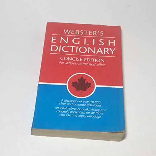 Stock image for Webster's English Dictionary Concise Edition for sale by Wonder Book