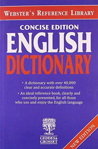 Imagen de archivo de Webster's English Dictionary Concise Edition a la venta por Better World Books: West