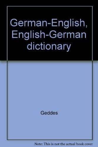 Beispielbild fr German-English, English-German dictionary zum Verkauf von AwesomeBooks