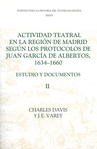 Actividad teatral en la región de Madrid según los protocolos de Juan García de Albertos, 1634-16...