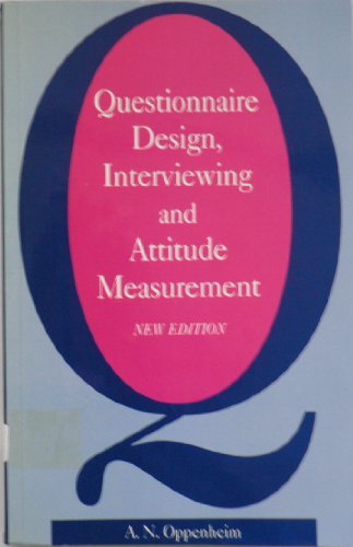 Beispielbild fr Questionnaire Design, Interviewing, and Attitude Measurement zum Verkauf von Better World Books