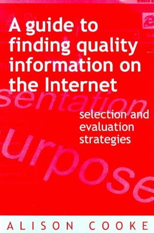 Beispielbild fr Finding Quality on the Internet: A Guide for Library and Information zum Verkauf von Mispah books