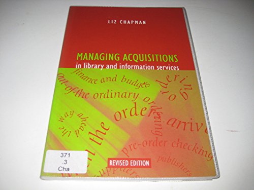 Imagen de archivo de Managing Acquisitions in Library and Information Services a la venta por Better World Books