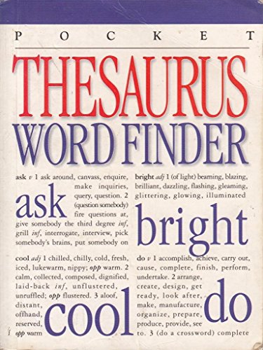 9781856055024: Thesaurus Word Finder (Pocket dictionary)