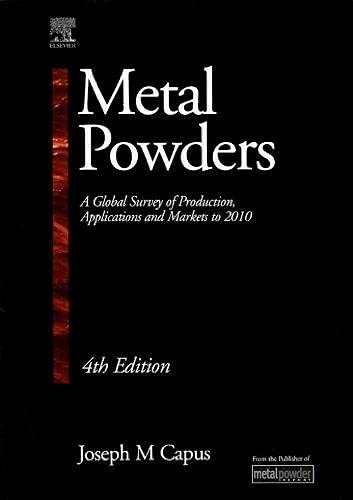 9781856174794: Metal Powders: A Global Survey of Production, Applications and Markets 2001-2010