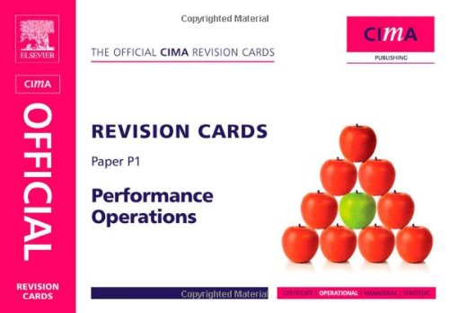 Stock image for CIMA Revision Cards Performance Operations for sale by Books Puddle