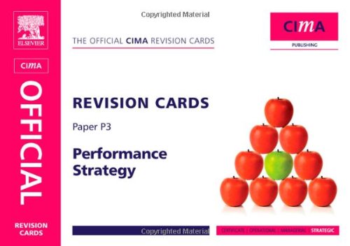 CIMA Revision Cards Performance Strategy (9781856177290) by Collier, Paul M. M