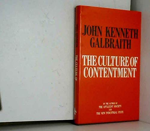 Imagen de archivo de The Culture of Contentment a la venta por WorldofBooks