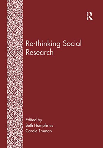 Beispielbild fr Re-Thinking Social Research: Anti-Discriminatory Approaches in Research Methodology zum Verkauf von Marches Books