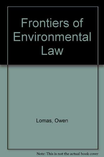 Imagen de archivo de Frontiers of Environmental Law a la venta por Anybook.com