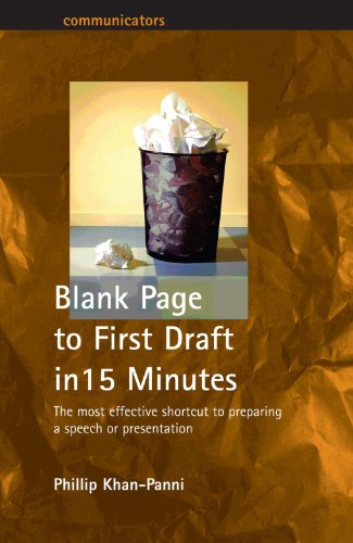 Stock image for Blank Page to First Draft in 15 Minutes: The most effective shortcut to preparing a speech or presentation (How to) for sale by AwesomeBooks