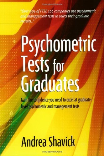 9781857039115: Psychometric Tests for Graduates: Gain the Confidence You Need to Excel at Graduate Level Psychometric and Management Tests
