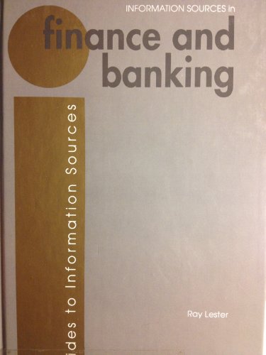 Beispielbild fr Information Sources in Finance and Banking zum Verkauf von Better World Books