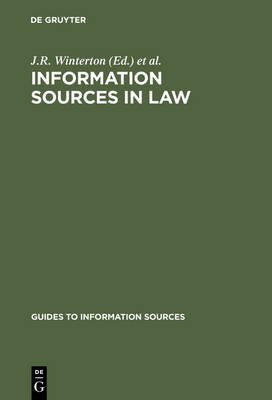 Beispielbild fr Information Sources in Law (Guides to Information Sources) zum Verkauf von AwesomeBooks