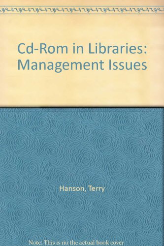 Beispielbild fr Cd-Rom in Libraries: Management Issues zum Verkauf von Anybook.com