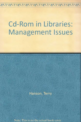 Stock image for Cd-Rom in Libraries: Management Issues for sale by Anybook.com