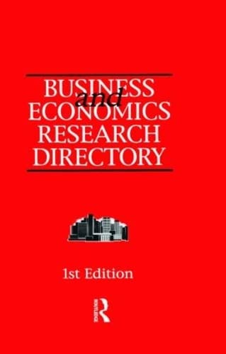Stock image for Business and Economics Research Directory for sale by Phatpocket Limited