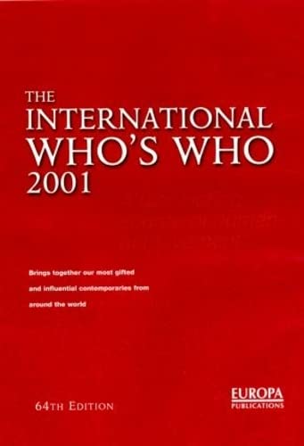 Intl Whos Who 2001 (International Who's Who)