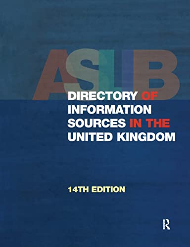 Imagen de archivo de The Aslib Directory of Information Sources in the United Kingdom a la venta por Phatpocket Limited