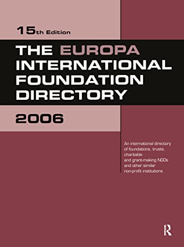 Stock image for The Europa International Foundation Directory 2006 for sale by Irish Booksellers