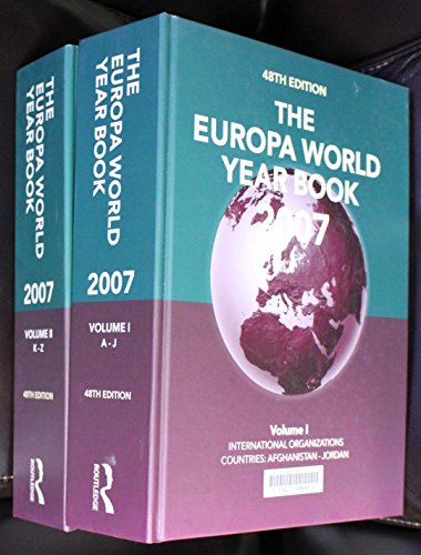 The Europa World Year Book 2007 Volume 1 (9781857434132) by Europa Publications
