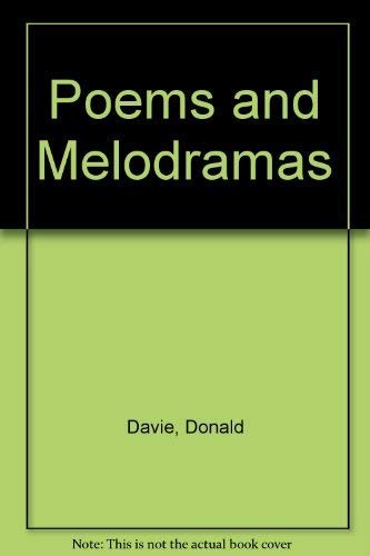 9781857542905: Donald Davie: Poems and Melodramas