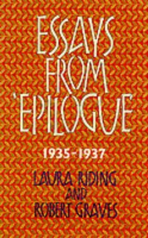 Essays from Epilogue 1935-1937 (9781857545180) by Jackson, Laura (Riding); Graves, Robert; Jacobs, Mark