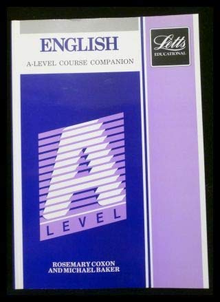 Stock image for A-level English: Course Companion (Letts study aids) for sale by AwesomeBooks