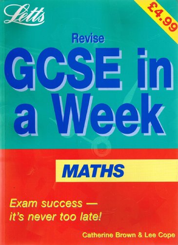 Imagen de archivo de Revise GCSE in a Week Mathematics a la venta por Greener Books