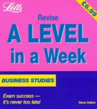 9781857589269: Business Studies (Revise A-level in a Week)