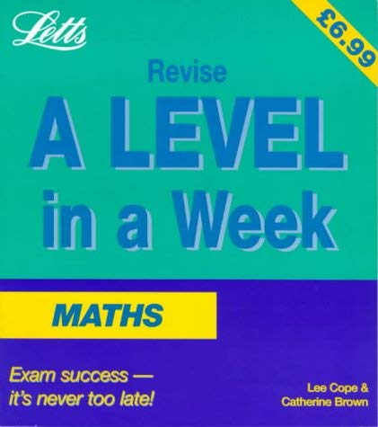 Imagen de archivo de Mathematics (Revise A-level in a Week) a la venta por Reuseabook