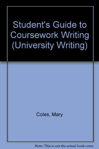9781857690248: Student's Guide to Coursework Writing (University Writing S.)