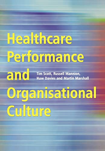 9781857759143: Healthcare Performance and Organisational Culture