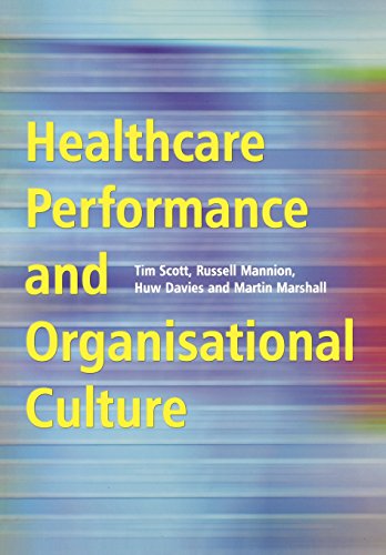 9781857759143: Healthcare Performance and Organisational Culture