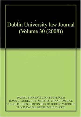 Beispielbild fr Dublin University law Journal zum Verkauf von Books Puddle
