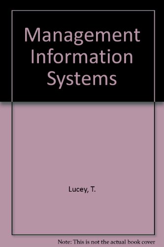 Beispielbild fr Management Information Systems zum Verkauf von Reuseabook