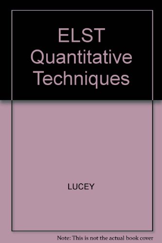 Elst Quantitative Techniques (9781858056661) by [???]