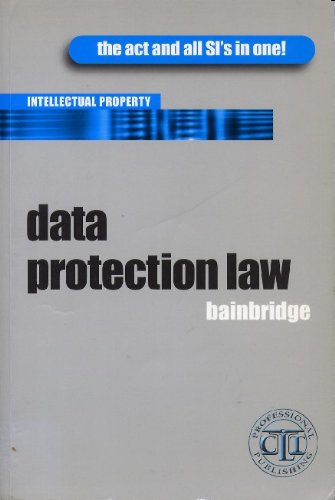 Data protection (9781858112039) by Bainbridge