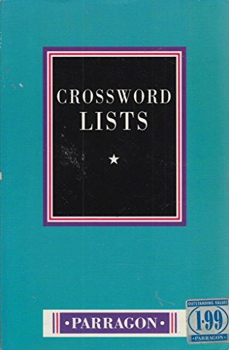Beispielbild fr Crossword Lists zum Verkauf von AwesomeBooks